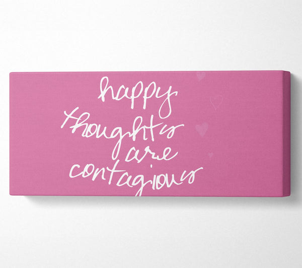 Love Quote Happy Thoughts Are Contagious Pink