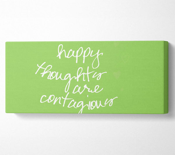 Love Quote Happy Thoughts Are Contagious Lime Green