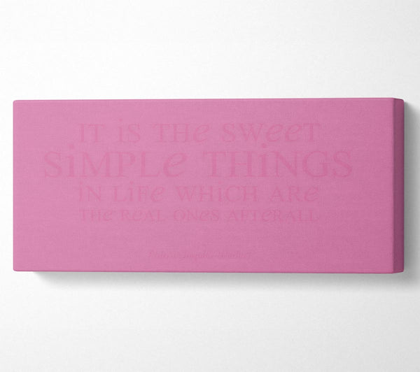 Motivational Quote Laura Wilder It Is The Sweet Simple Things Pink