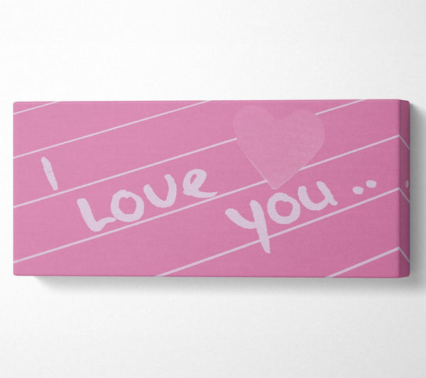 Love Quote I Love You Heart Pink