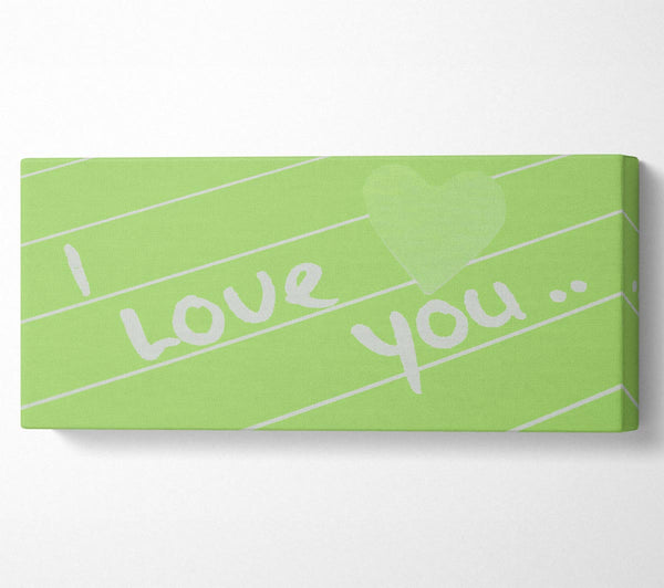 Love Quote I Love You Heart Lime Green
