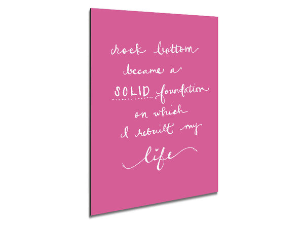 Rock Bottom Pink Metal Print