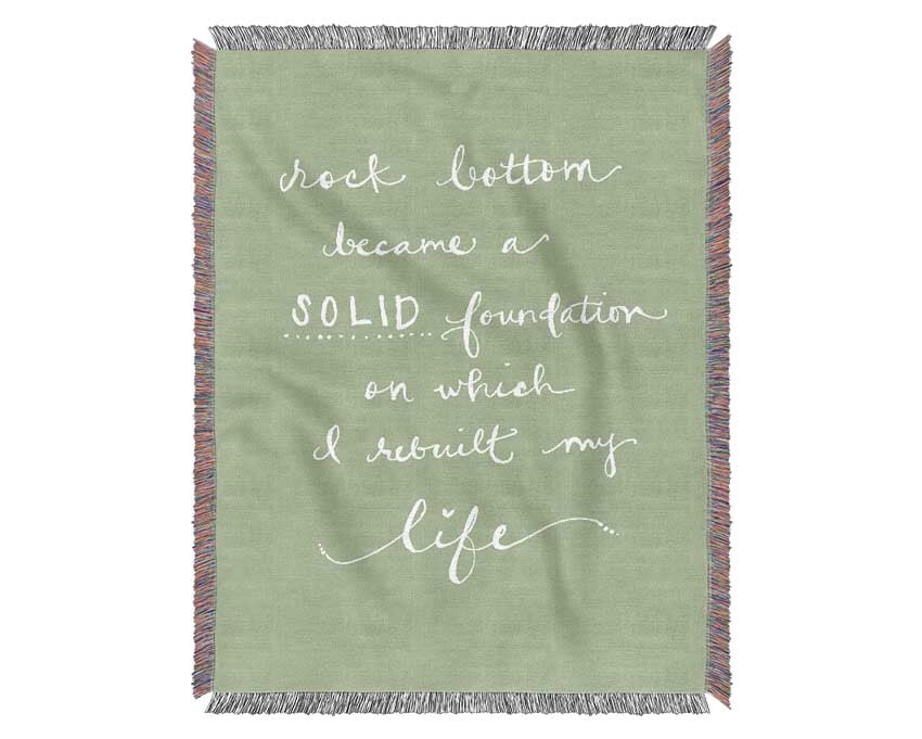 Rock Bottom Lime Green Woven Blanket