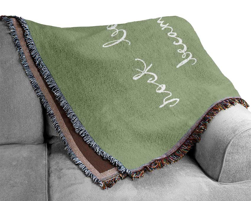 Rock Bottom Lime Green Woven Blanket