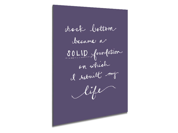 Rock Bottom Lilac Metal Print