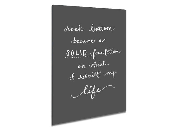 Rock Bottom Grey Metal Print
