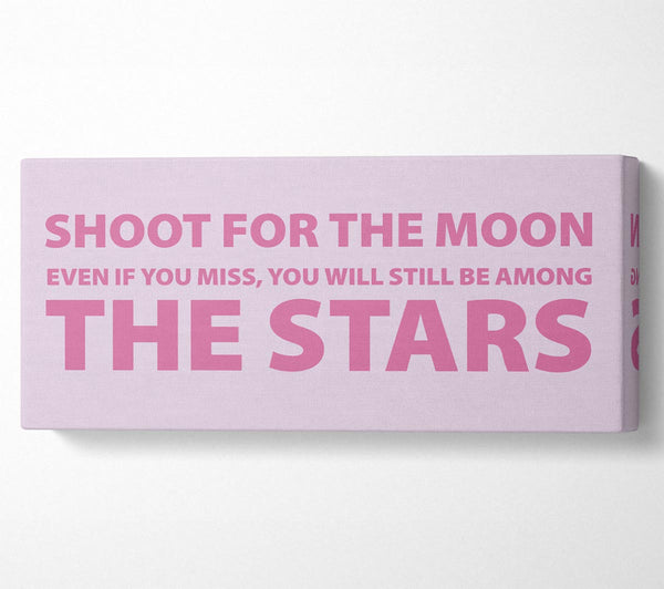 Motivational Quote Shoot For The Moon Pink