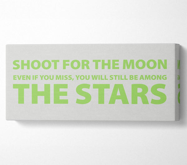 Motivational Quote Shoot For The Moon Lime Green