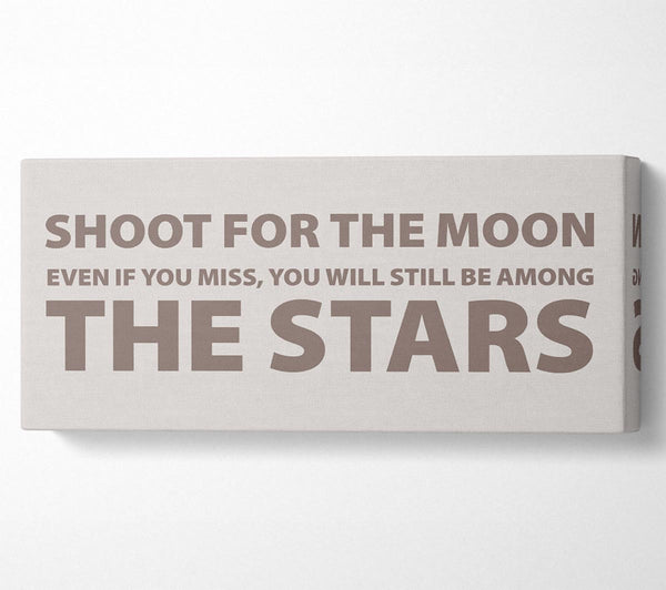 Motivational Quote Shoot For The Moon Beige