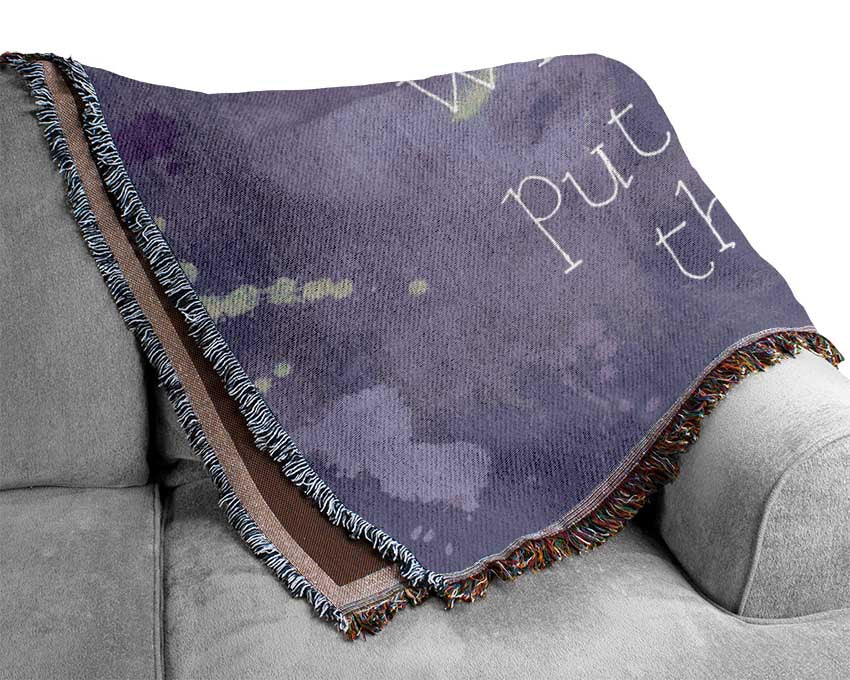 Funny Quote Hirschfeld Artists Are Just Children Lilac Woven Blanket