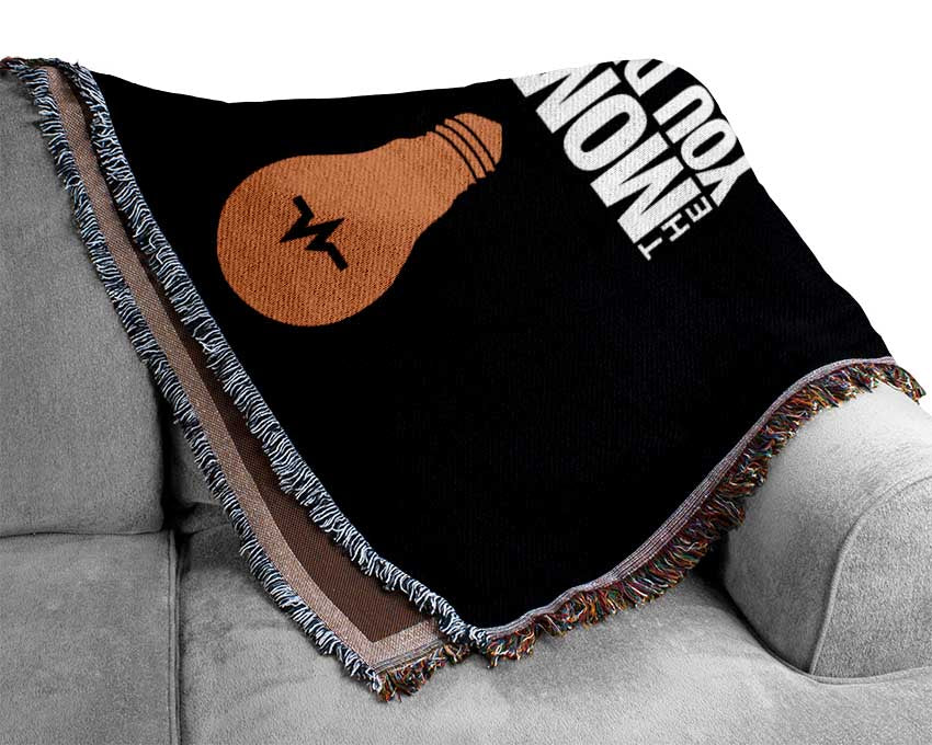Motivational Quote Freedom Of Thought Woven Blanket
