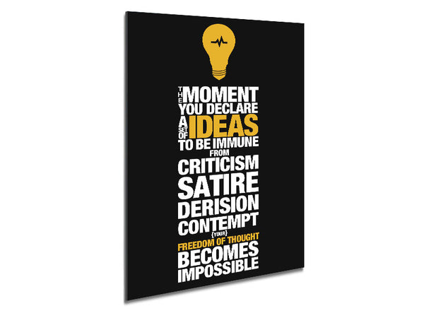 Motivational Quote Freedom Of Thought Metal Print