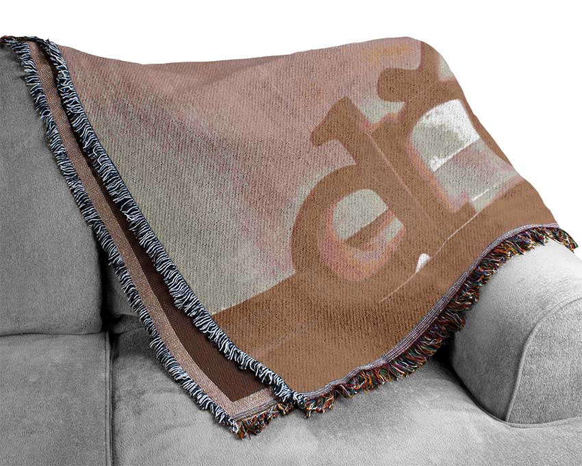 Home Quote Follow Your Dreams Beige Woven Blanket