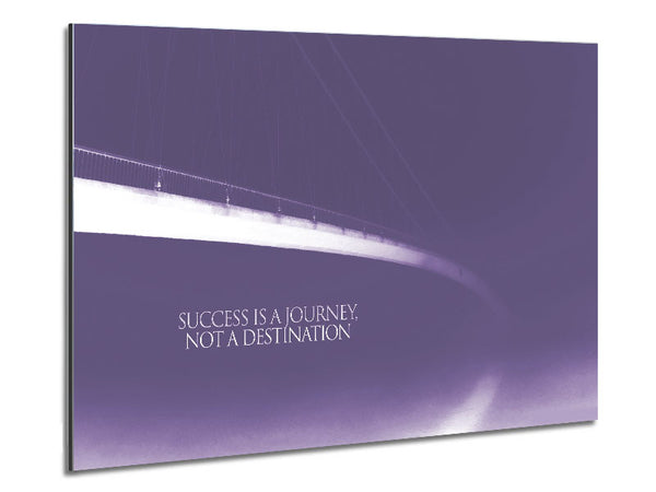 Success Is A Journey Lilac Metal Print
