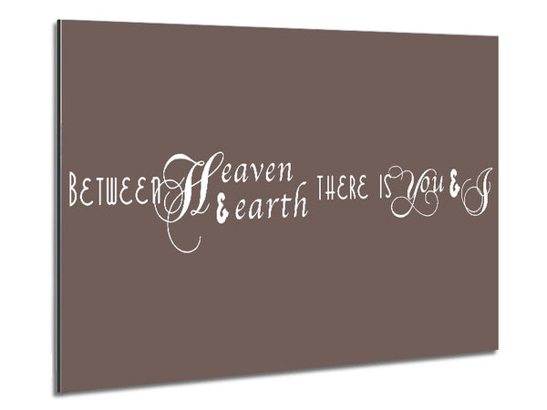 Between Heaven And Earth Beige Metal Print