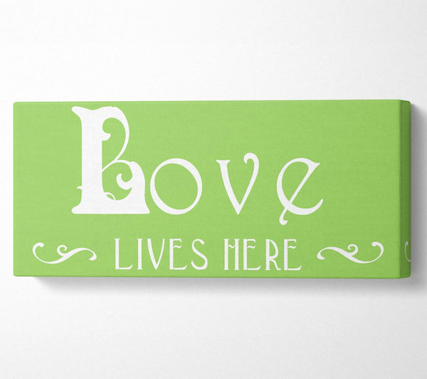Love Quote Love Lives Here Vines Lime Green