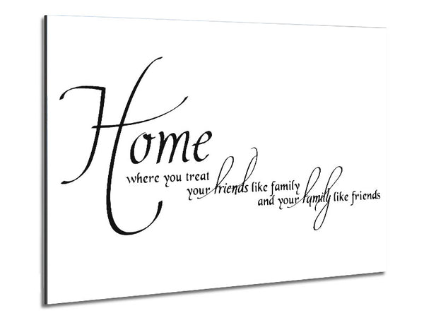 Family Quote Home Family Friends Metal Print