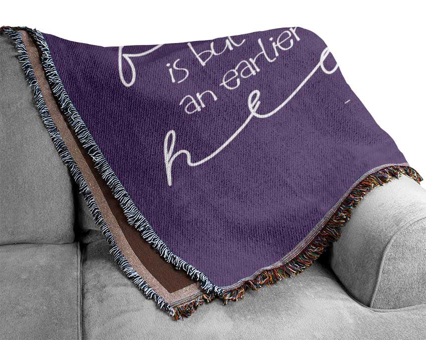 Family Quote George Bernard Shaw A Happy Family Lilac Woven Blanket