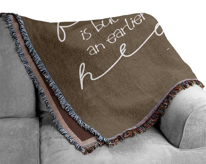 Family Quote George Bernard Shaw A Happy Family Beige Woven Blanket