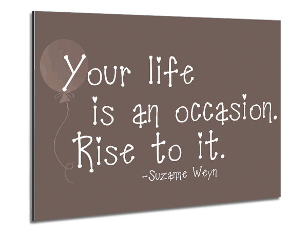 Suzanne Weyn Your Life Is An Occasion Beige Metal Print