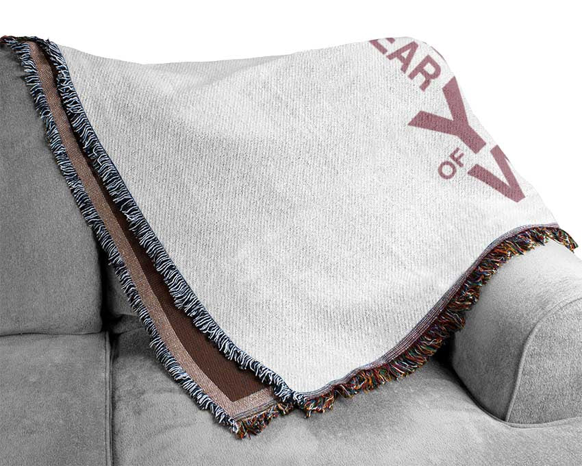 Love Quote Love Is What You Feel Pink Woven Blanket