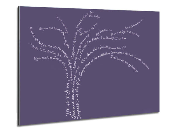 Love Quote The Love Tree Lilac Metal Print