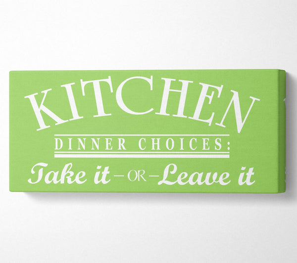 Kitchen Quote Dinner Choices Lime Green