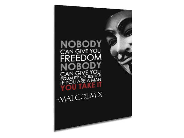 Movie Quote Malcolm X Metal Print