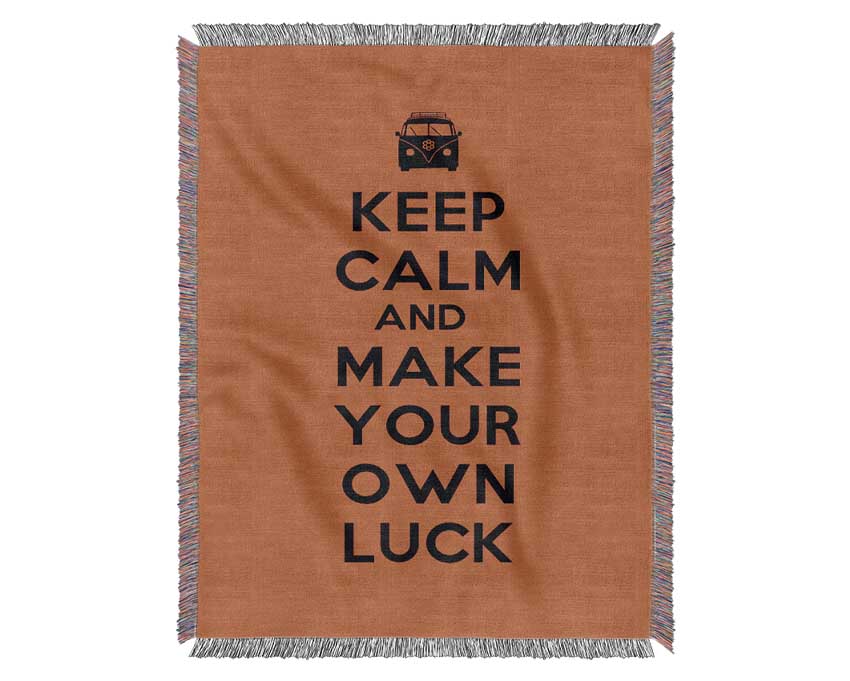 Keep Calm Luck Woven Blanket