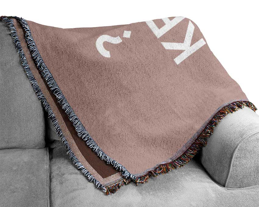 Nursery Quote Keep Calm Girl Pink Woven Blanket