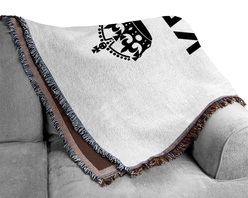 Keep Calm Smile Cream Woven Blanket