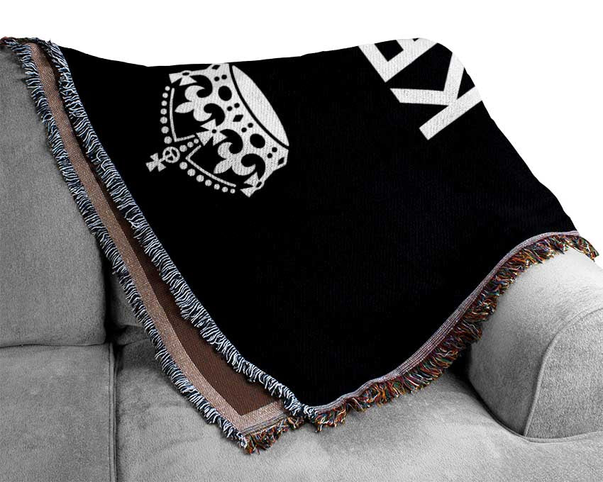 Girls Room Quote Keep Calm And Be Awesome Woven Blanket