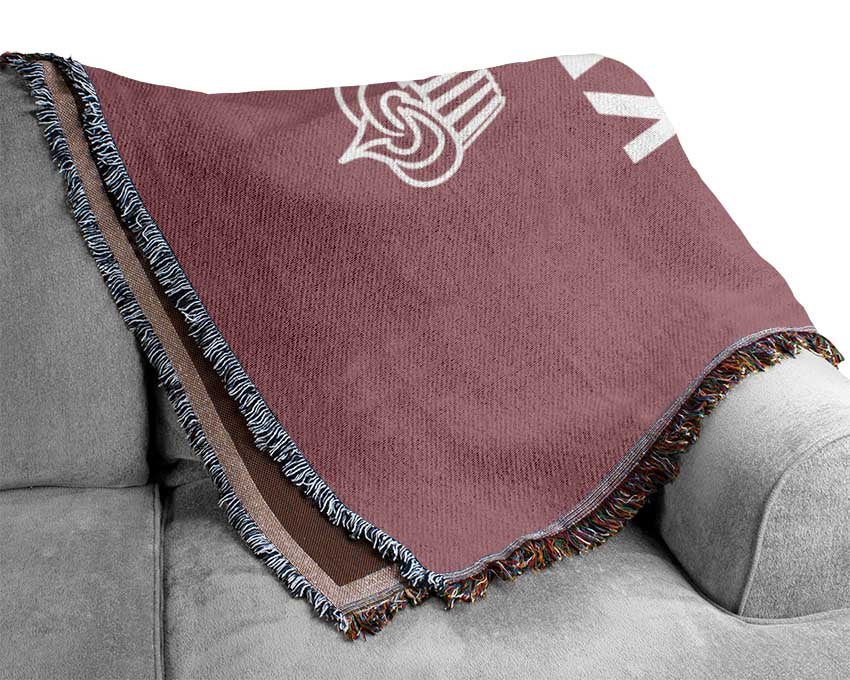 Kitchen Quote Keep Calm Cupcake Pink Woven Blanket