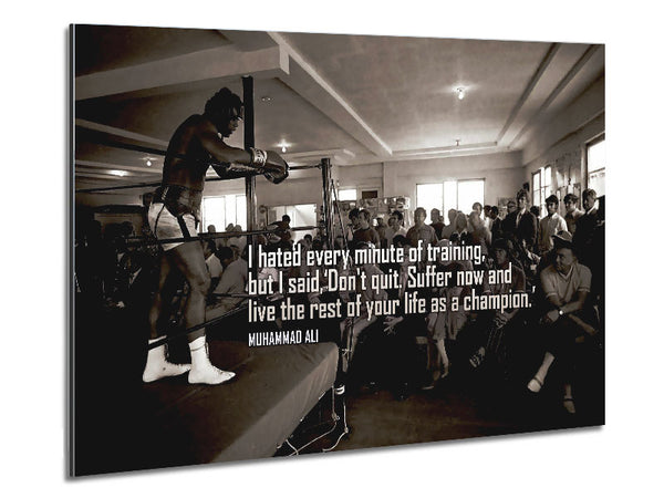 Motivational Quote Muhammad Ali Motivational Metal Print