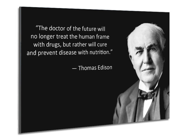 Motivational Quote Thomas Edison Metal Print