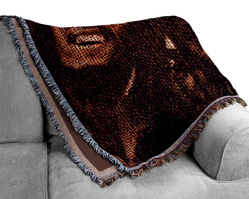 Music Quote Bob Marley Love The Life Woven Blanket