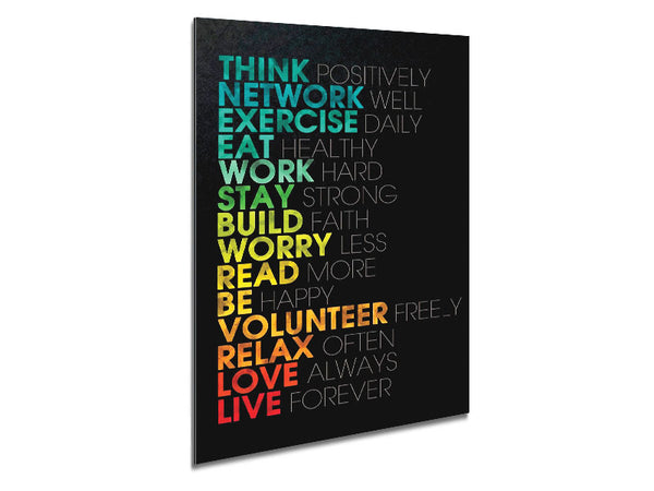 Think Positively Metal Print