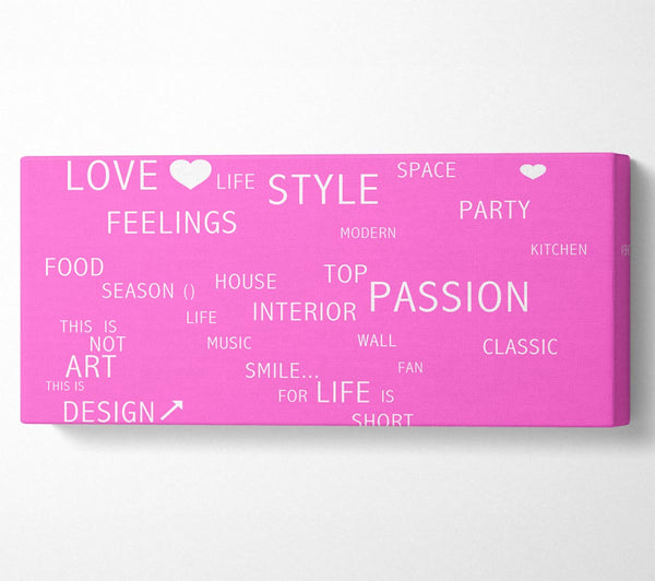 Love Quote Love Life Vivid Pink