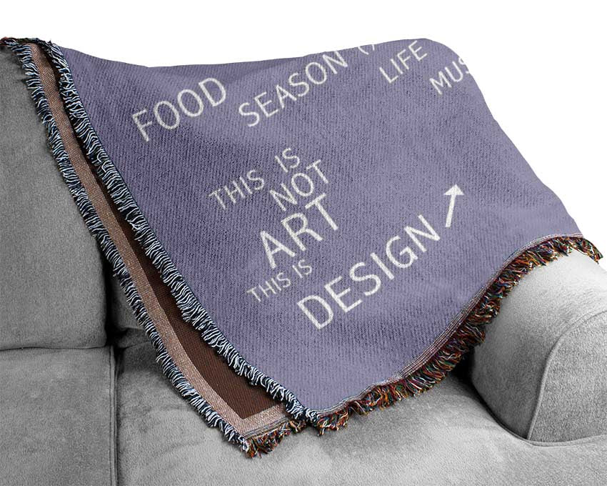 Love Quote Love Life Lilac Woven Blanket
