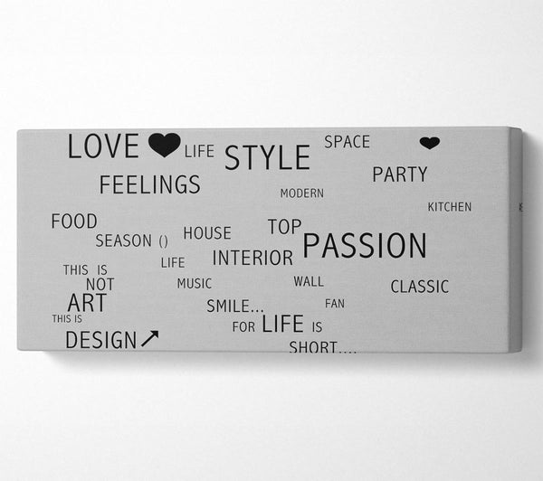 Love Quote Love Life Grey
