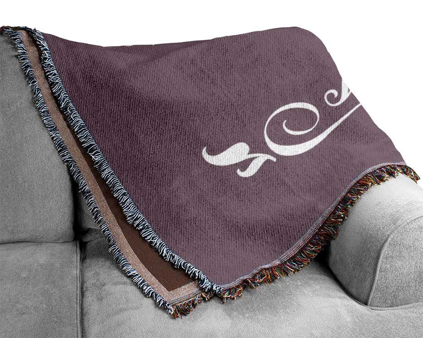 Love Quote Forever With You Dusty Pink Woven Blanket