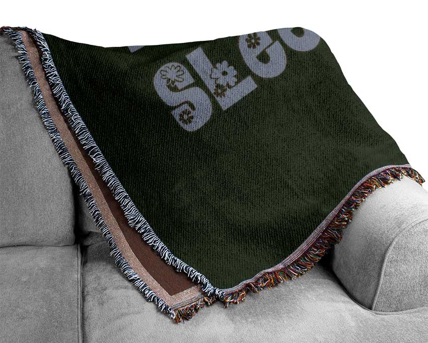 Princesss Sleeps Here Chocolate Woven Blanket