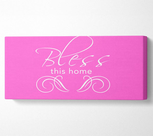 Home Quote Bless This Home Vivid Pink