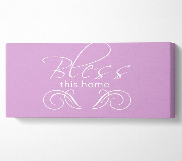 Home Quote Bless This Home Pink