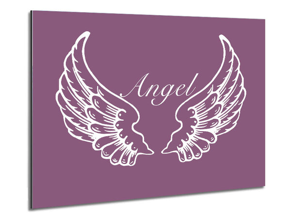 Angel Wings Dusty Pink Metal Print