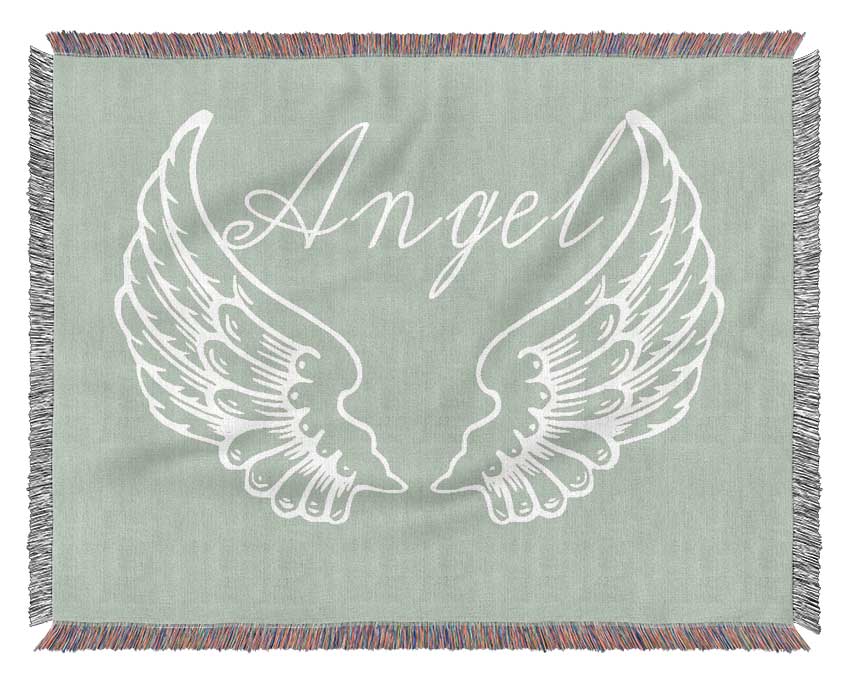 Angel Wings 4 Beige Woven Blanket