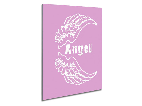 Angel Wings 3 Pink Metal Print