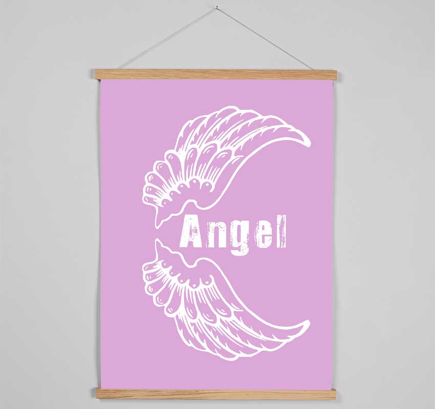 Angel Wings 3 Pink Hanging Poster - Wallart-Direct UK