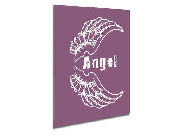 Angel Wings 3 Dusty Pink Metal Print