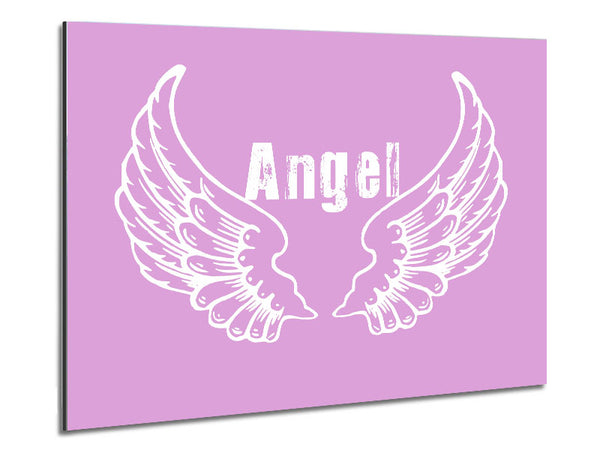 Angel Wings 2 Pink Metal Print